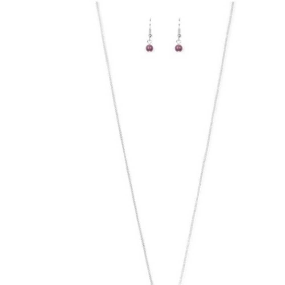 paparazzi Happy As Can Beam Purple Necklace - Picture 5 of 5